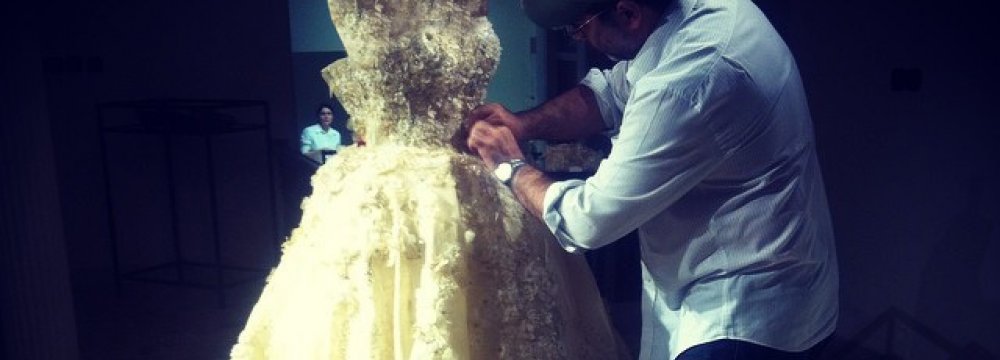 Iranian Designer  at Swarovski Couture Expo 