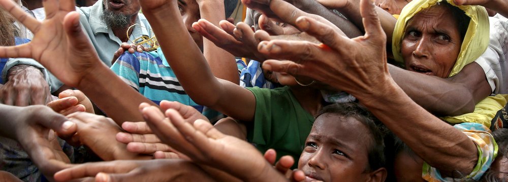 The UN refugee agency says an estimated 270,000 Rohingya have sought refuge in Bangladesh over the past two weeks.