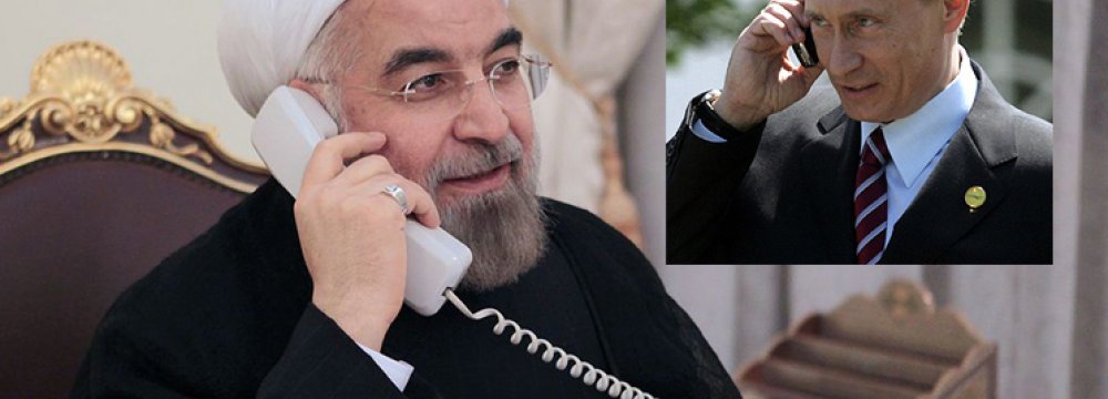 Rouhani, Putin Discuss Regional Issues on Phone