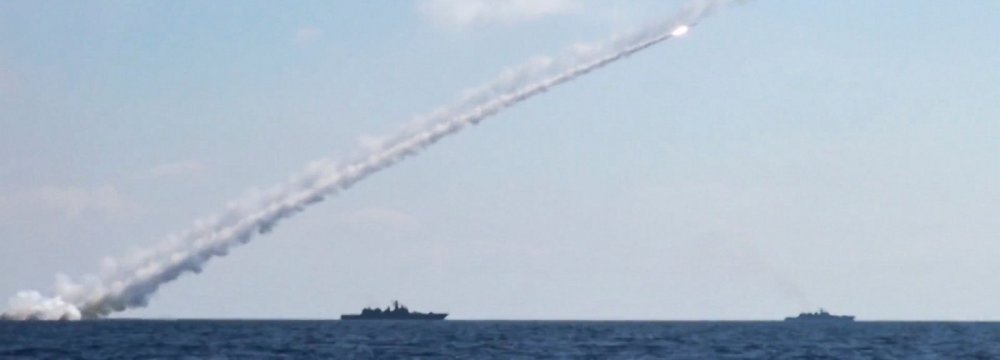 Russia Fires Missiles From Mediterranean at IS in Syria