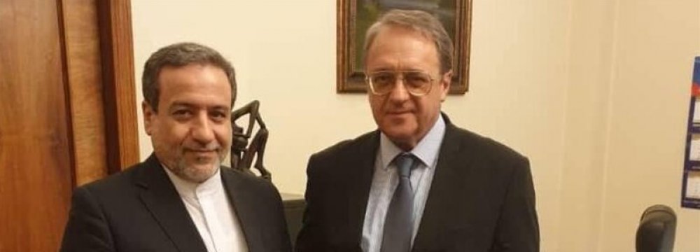 Araqchi Meets Top Russian Diplomats in Moscow  