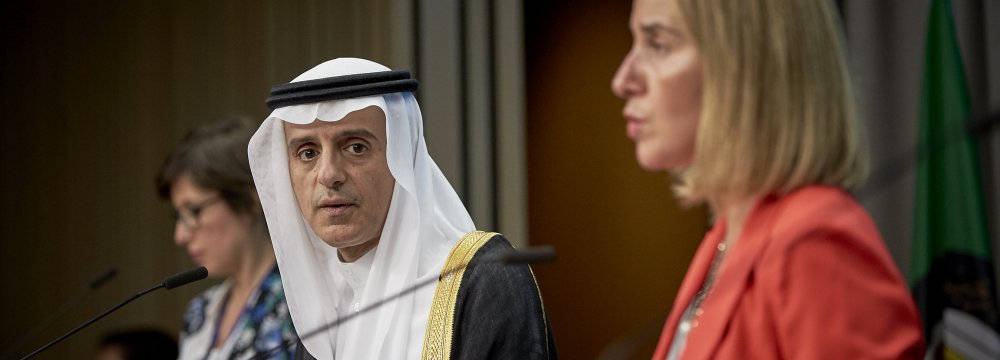 Top EU, Saudi Diplomats Discuss  Iran Deal