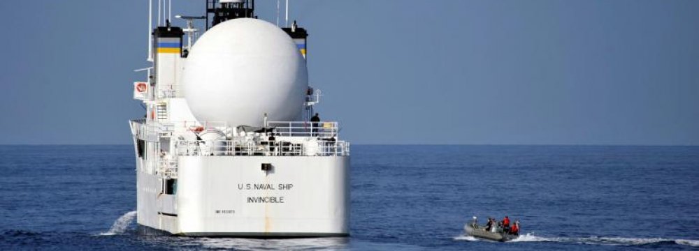 Report: Iran Vessels Force US Ship to Change Course