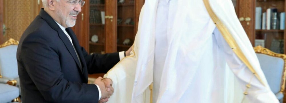 Qatari Emir: Consultations With Iran a Necessity