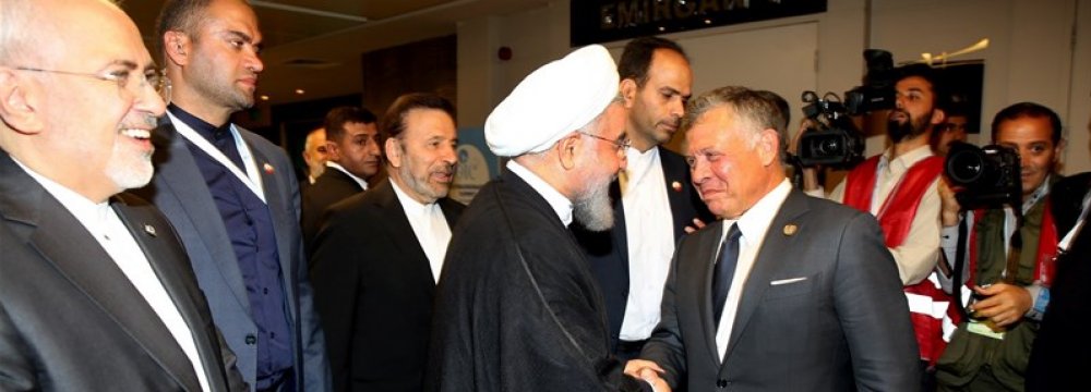 Rouhani, Jordan King Meet in Istanbul  
