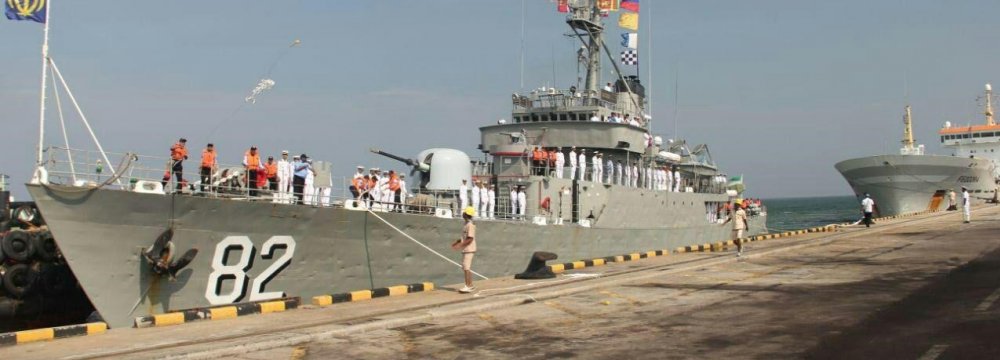 Naval Flotilla Docks at  Sri Lanka Port 