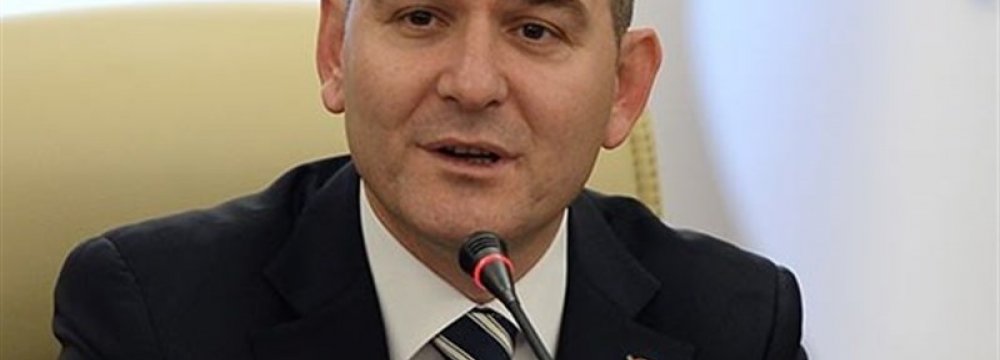 Turkish Interior Minister in Tehran