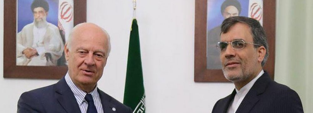 UN’s Syria Envoy Confers With Deputy FM