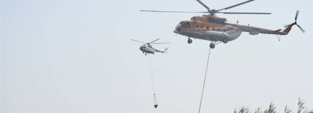 IRGC Choppers Helping Iraq Contain Wildfire
