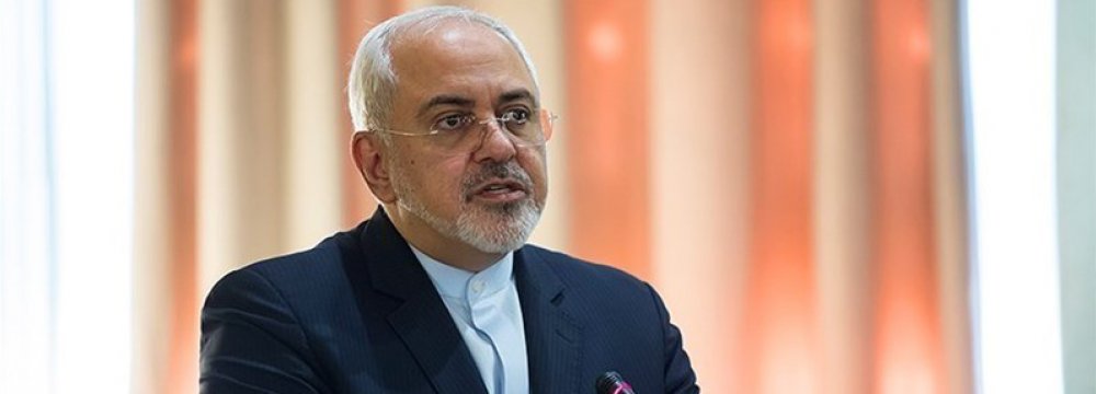 Zarif Grateful for Int’l Messages on High-Rise Collapse Foreign Minister Mohammad Javad Zarif thanked the countries that sympathized with the 