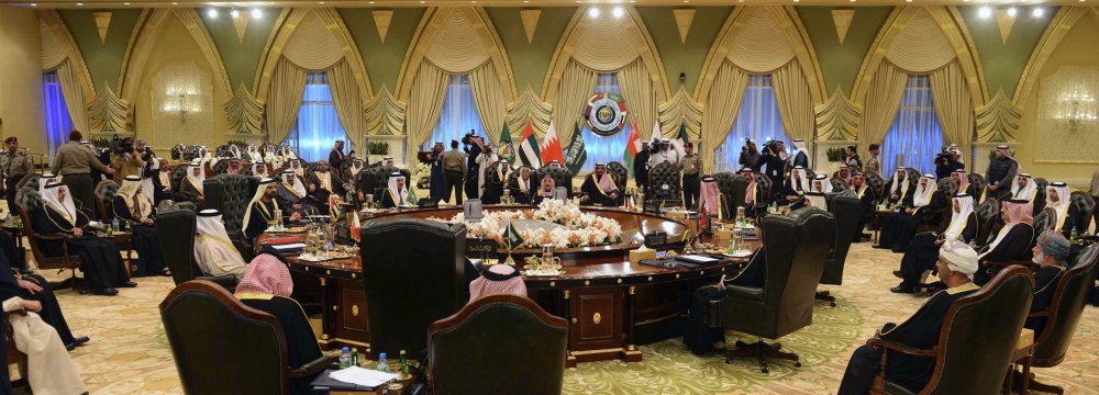 Heads of states of the (Persian) Gulf Cooperation Council in a meeting. (File Photo)