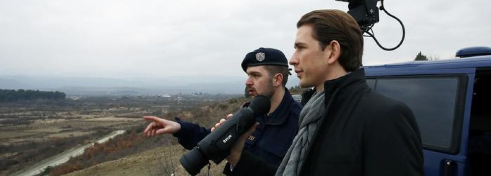 Austria’s Kurz Suggests Military Option to Stem Migration Crisis