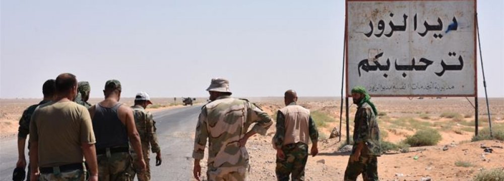 Syria Army Closer to IS-Held Deir Az Zor