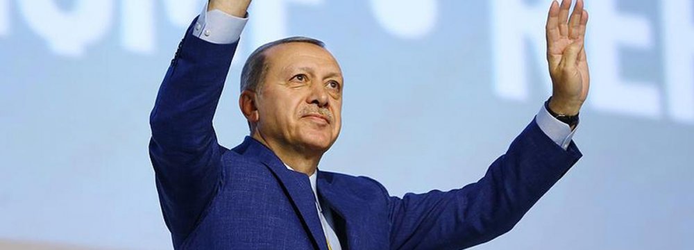 Turkey’s Ruling Party Elects  President Erdogan as Leader