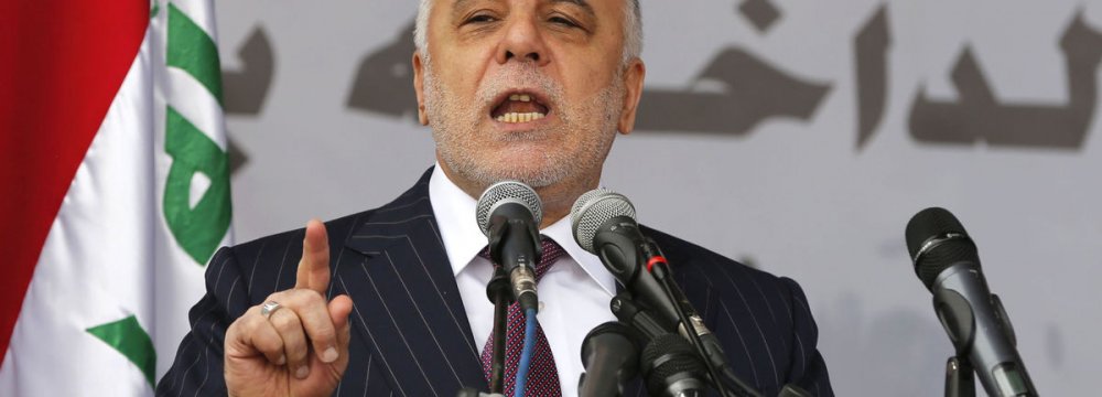 Abadi Rejects Turkey’s Meditation on Border Crossings Issue With Erbil