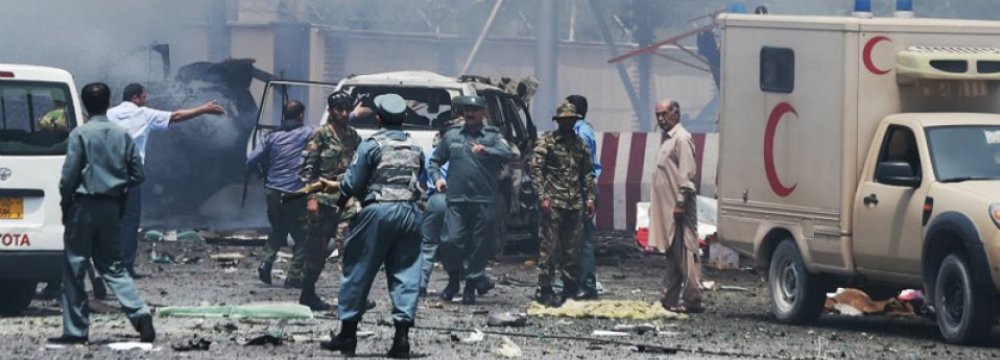 Suicide Blast  Hits Kabul, Killing  at Least 20