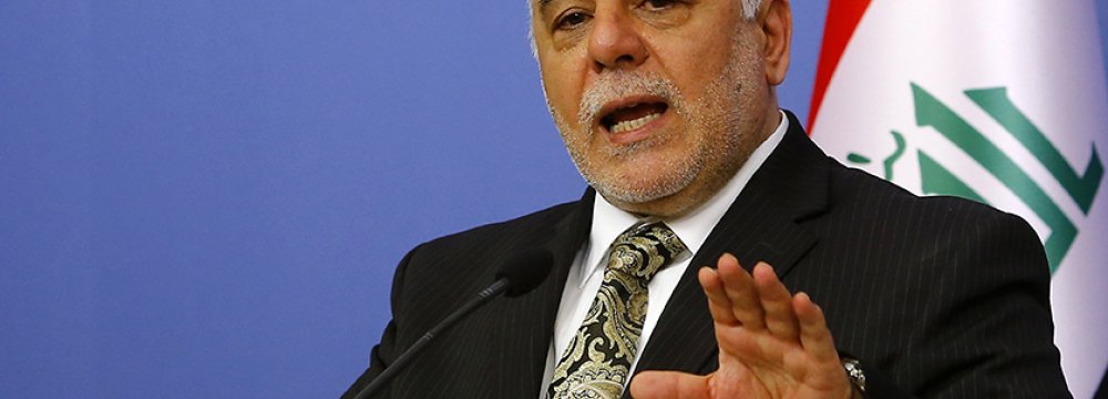 Iraq PM Reiterates Opposition to Kurdish Independence 