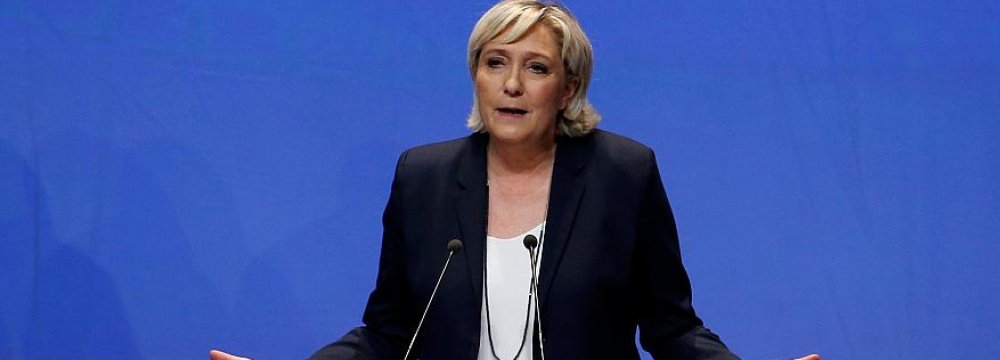 Marine Le Pen Proposes New Name for National Front