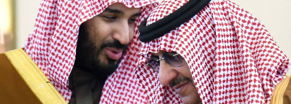 Mohammed bin Salman (L) replaces Prince Mohammed bin Nayef as crown prince.