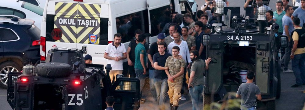Last year’s coup attempt has been followed by the arrests  of 50,000 people in Turkey.