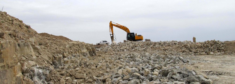 Rubble Stone Accounts for 25% of Iranian Mines 