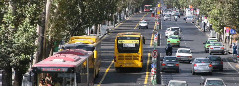 Buses account for 23% of all transportation in Tehran.
