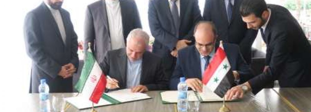 The economic agreement was signed in Damascus on Thursday.