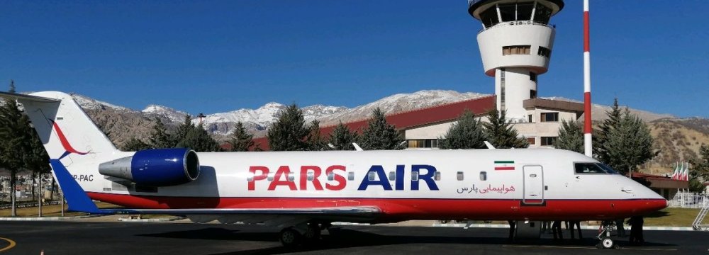 Pars Air Operates Shiraz-Tbilisi Flights