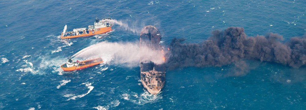 2 Bodies, Black Box Recovered From  Burning Iranian Vessel