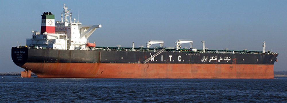 VLCC Discharges  Off Singapore