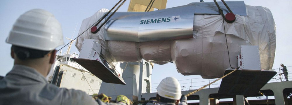 Siemens shipped the first of its highly-efficient gas turbines for a power project in Bandar Abbas in south Iran in September.