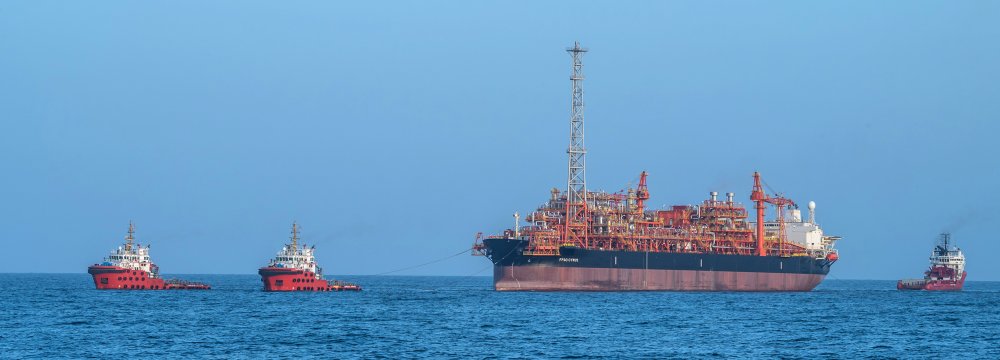 Iran's floating production storage and offloading vessel is named FPSO Cyrus. (Photo: Mojtaba Mohseni)
