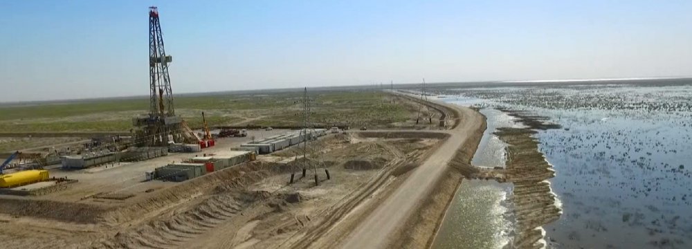 A view of Yaran Oilfield in Khuzestan Province.