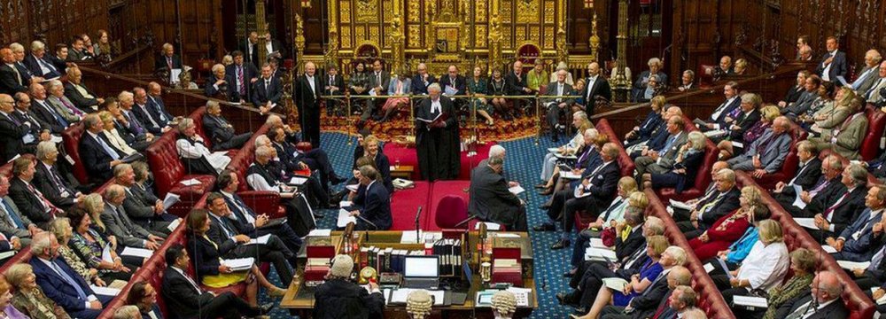 The House of Lords in London, UK, on 7 April 2017 (File Photo)