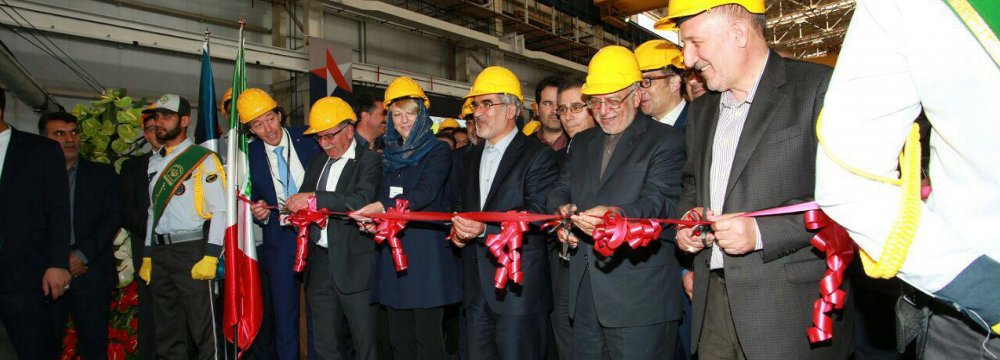 The Italian Danieli Group’s steel machinery production plant was inaugurated in Eshtehard Industrial Park in Alborz Province on Tuesday.
