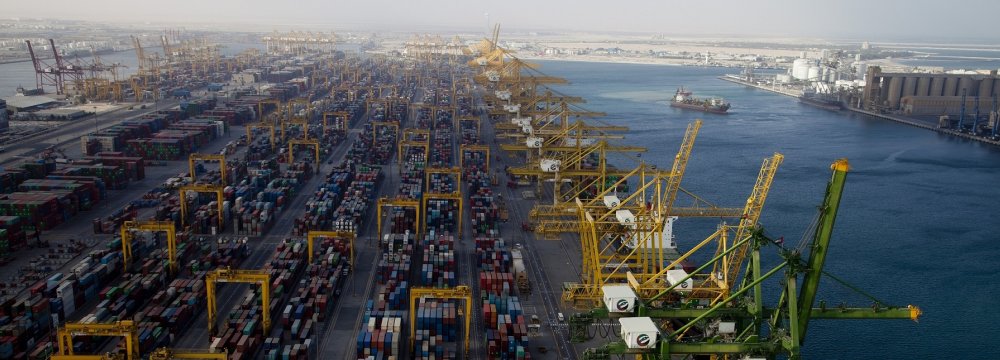 Jebel Ali Port played an active role in UAE-Iran trade, which mostly came in the form of reexports during the sanction years. 