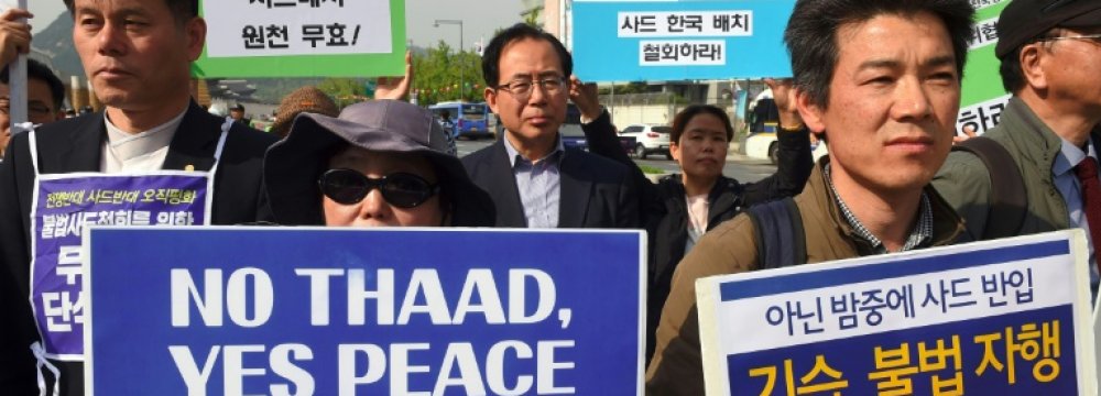 China Opposes THAAD System in South Korea