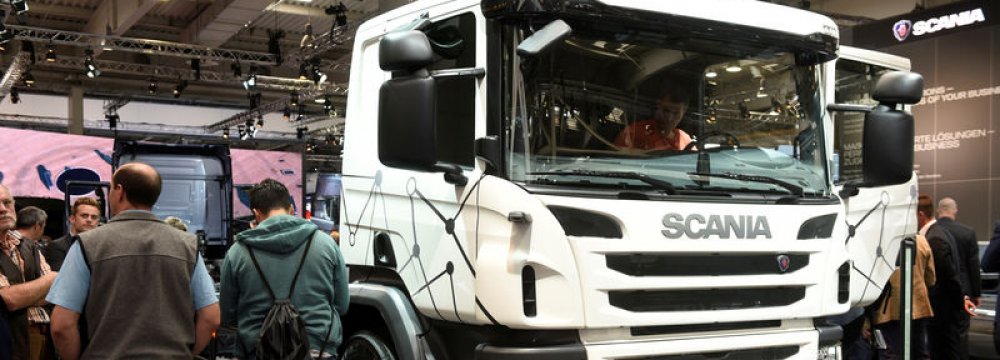 Scania sells 5,000-6,000 trucks and buses annually in Iran.
