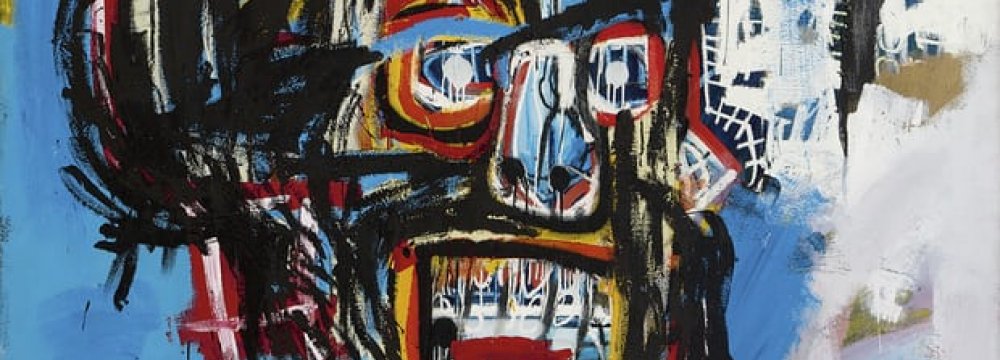 The untitled Jean-Michel Basquiat picture which was sold  at Sotheby’s for $110 million last May.