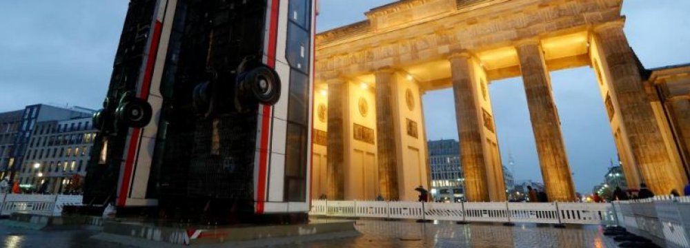‘Monument’ near Brandenburg Gate in Berlin