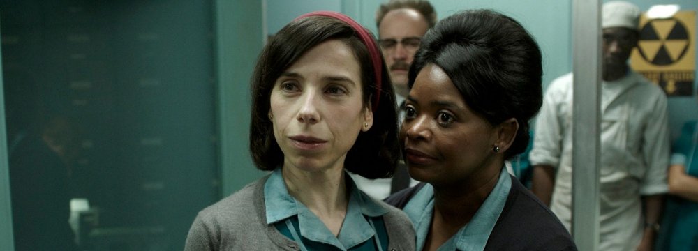 Sally Hawkins (L) and Octavia Spencer  in ‘The Shape of Water’.