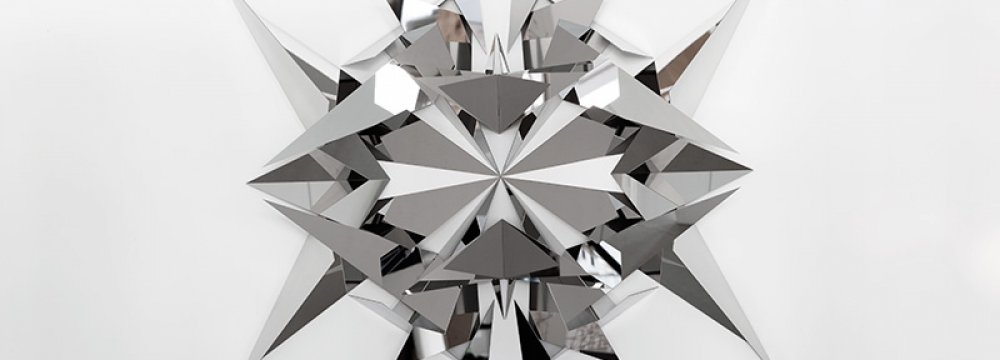  An artwork by Timo Nasseri, ‘Muqarnas’ made of polished stainless steel. 