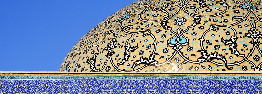 The dome of the Jame' Mosque of Isfahan, a city which has a constant presence in travel brochures