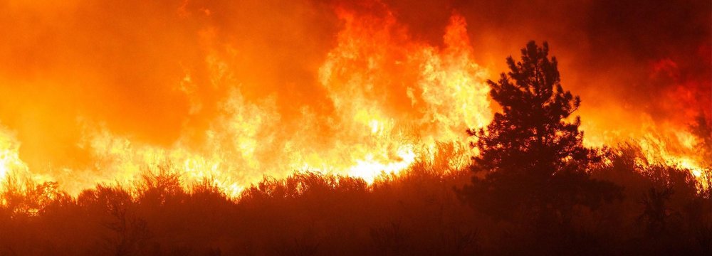Wildfire Flaring Up in Parched Oklahoma  