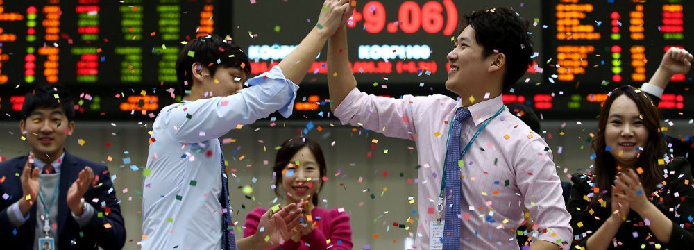 South Korean markets carved out slight gains.