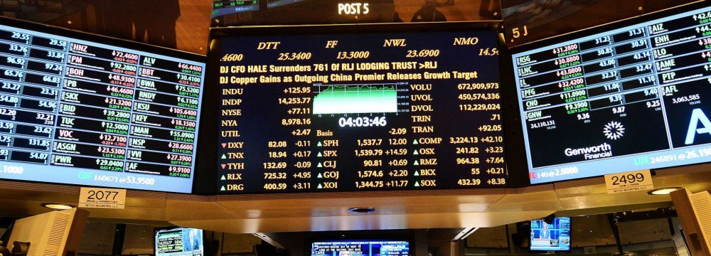 Trade at the New York Stock Exchange.