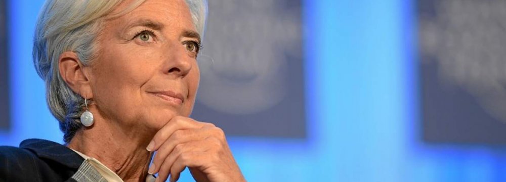 Lagarde Says Financial Crisis in US Possible