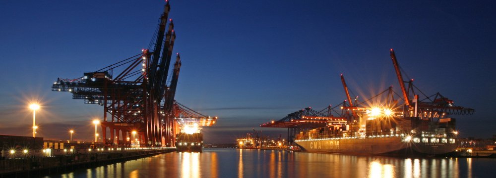 Eurozone growth is expected to come from France, Germany and Italy, while China, Brazil, and Russia economies are expected to gain momentum over the coming months. The picture shows Container Terminal Burchardkai in Hamburg, Germany.
