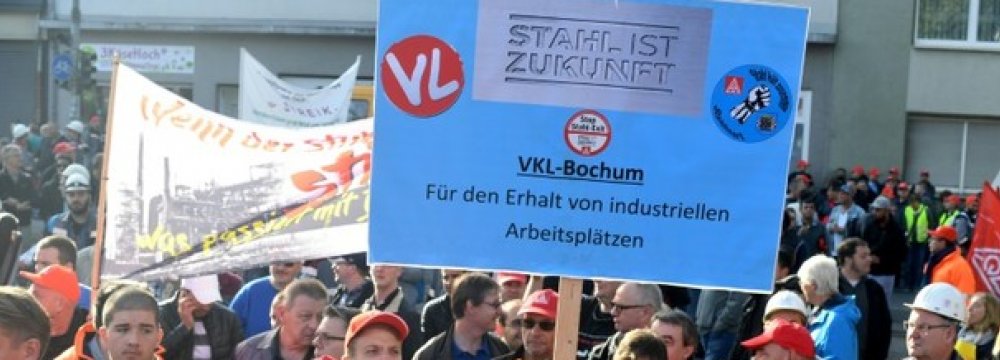 Workers unite in steely opposition to Thyssenkrupp’s deal with Tata.