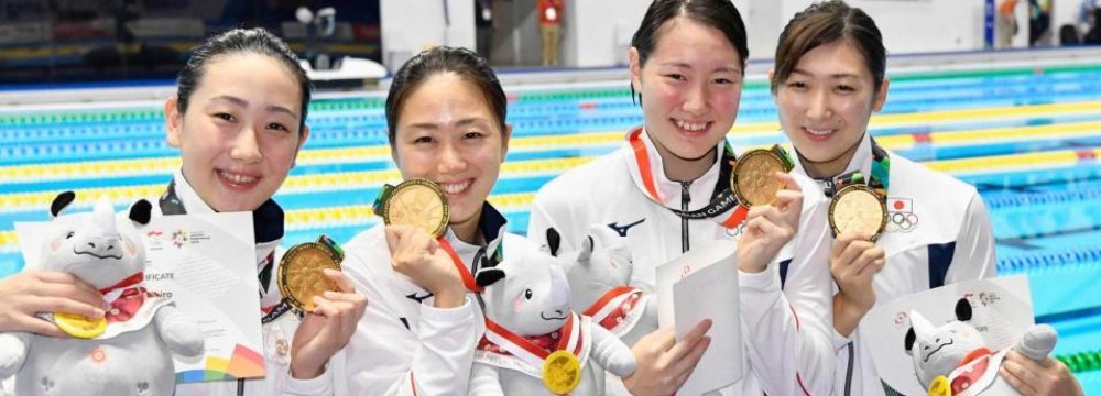 Japan swimmers have won half of the nation’s  overall 104 medals.